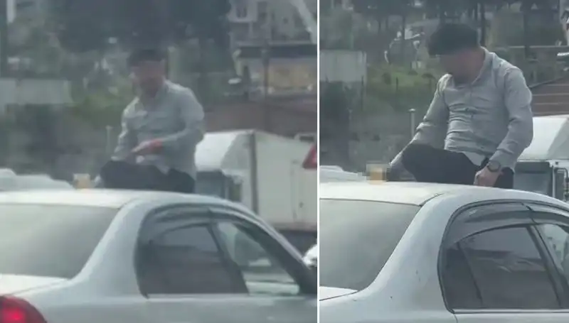 Trafikte Şok Edici Görüntü: Otomobil Üzerinde Alem Yapan Gençler!