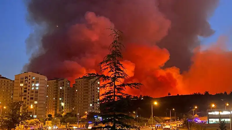 Bursa'da Yangınlar: Şehri Kaptan Alevler Sarmaladı