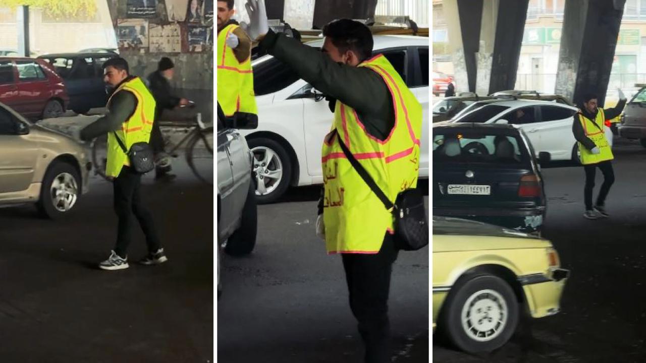 Suriyede Trafikte Gönüllüler Görev Başında