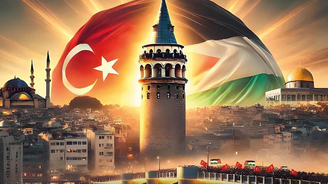 İstanbul'da Filistin'e Destek Eylemi Düzenlendi